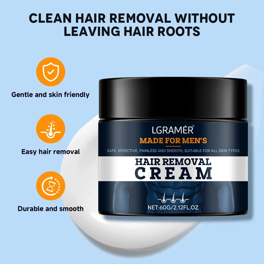 LGRAMER Men's Painless Hair Removal Cream – Body & Armpit