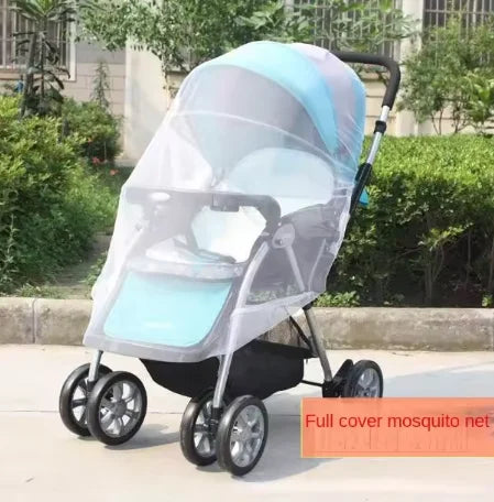 Portable mosquito netstroller fully wrapped mosquito net mosquito dust prevention universal breathable babystroller mosquito net Peaceful Pleasures Health and Wellness encryption 150cm