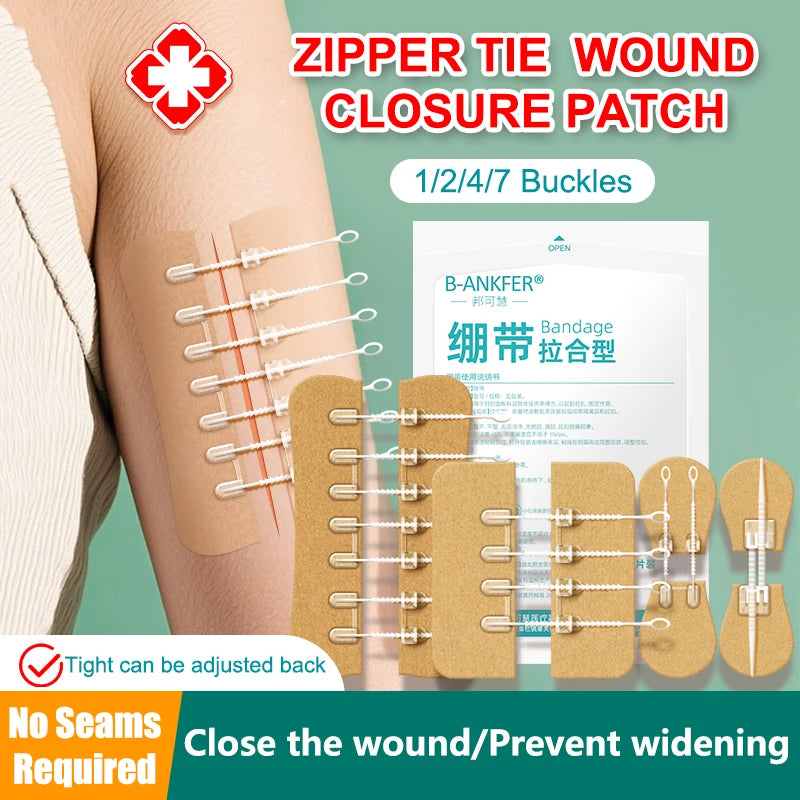 Zipper Wound Closure Patch – Suture-Free Hemostatic Bandage