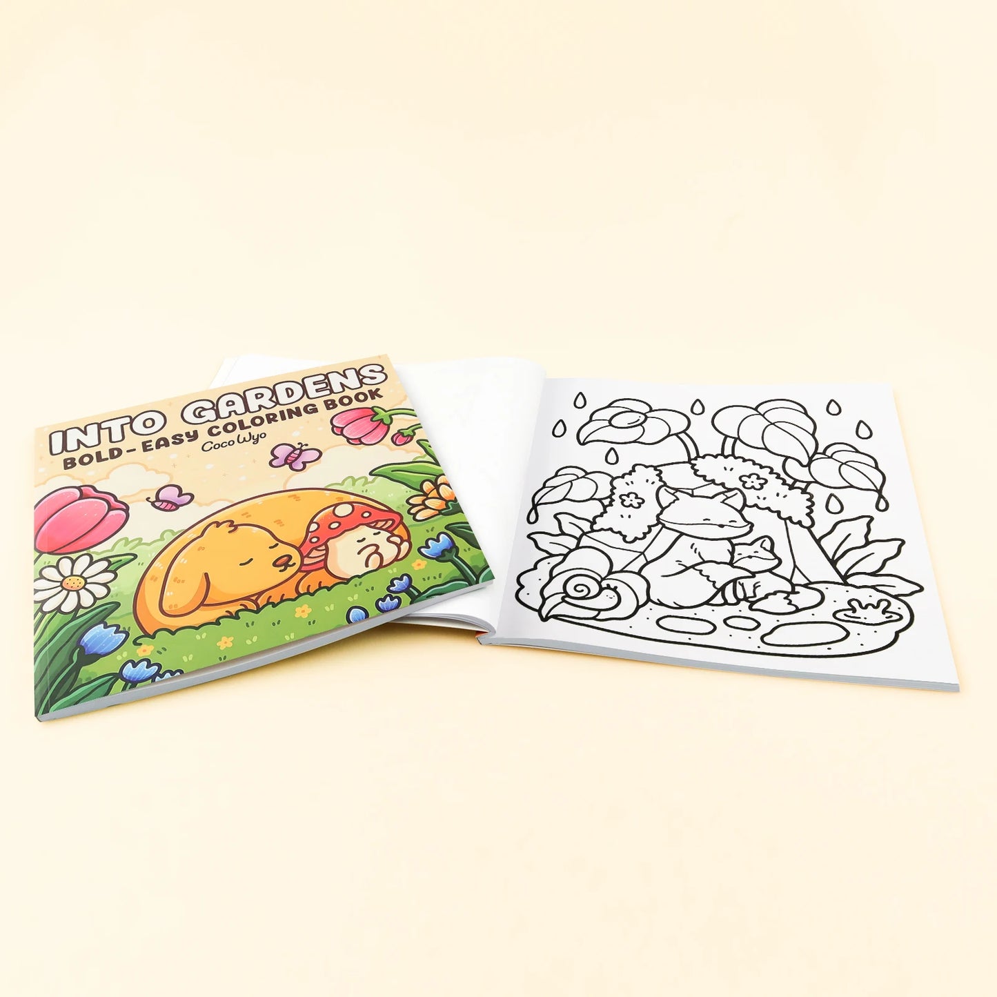 Into Gardens Adult Teen Coloring Book Comfy Patterns Bold Easy Cute