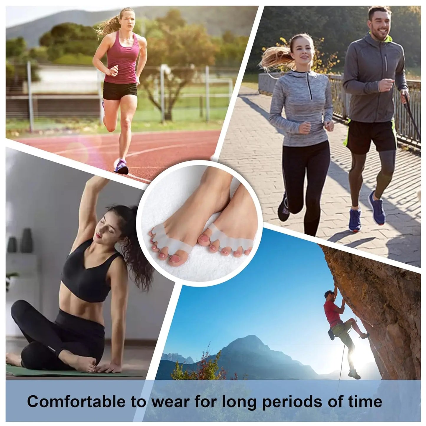 3 Pairs Soft Toe Separators & Bunion Corrector Pads | Men & Women
