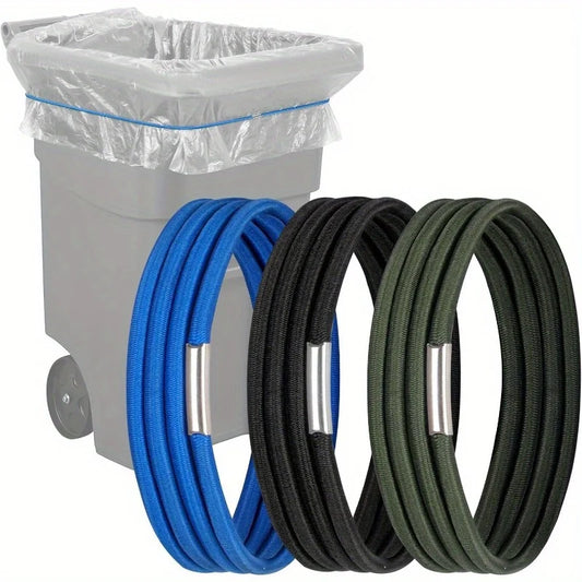 Elastic Rubber Bands for 13–96 Gallon Trash Cans | Bag Secure Trash Bag Holder Peaceful Pleasures Health and Wellness