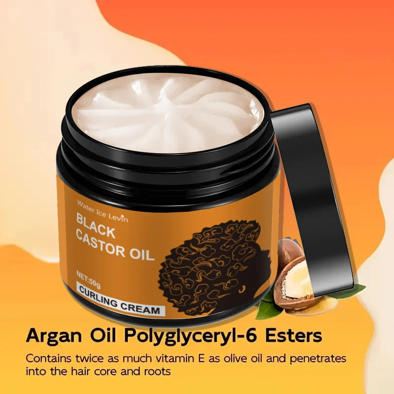 Black Castor Oil Curling Cream – Frizz-Free Curl Styler, All Types Curl Styling Cream Peaceful Pleasures Health and Wellness