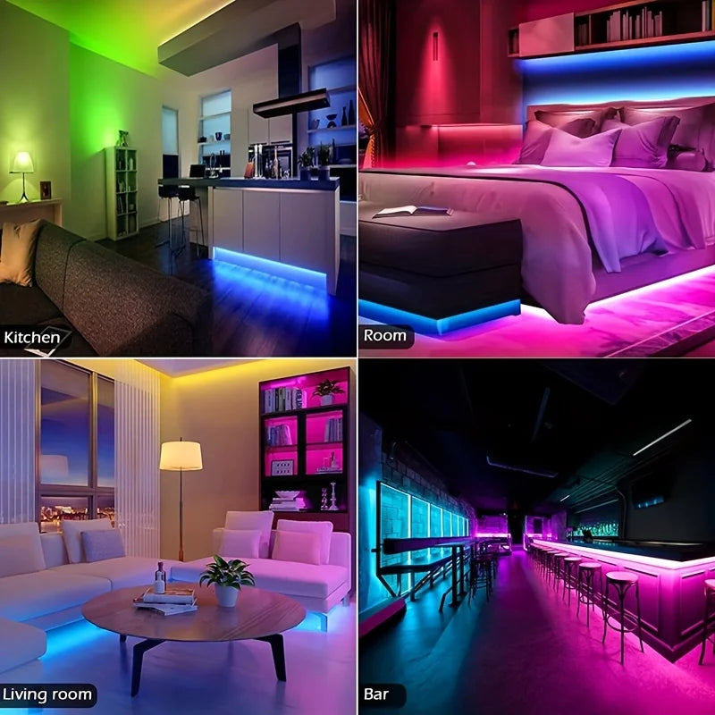 RGB LED Strip Lights 5V USB 24-Key Remote – TV & Bedroom