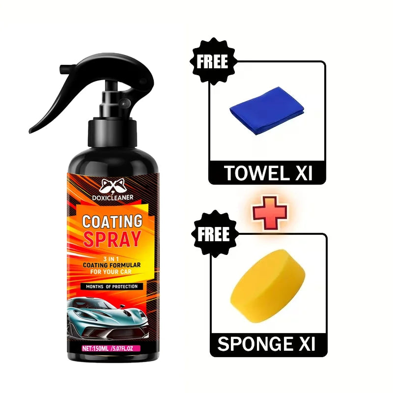 DOXICLEANER 3-in-1 Car Coating Spray – Polish, Shine & Repair