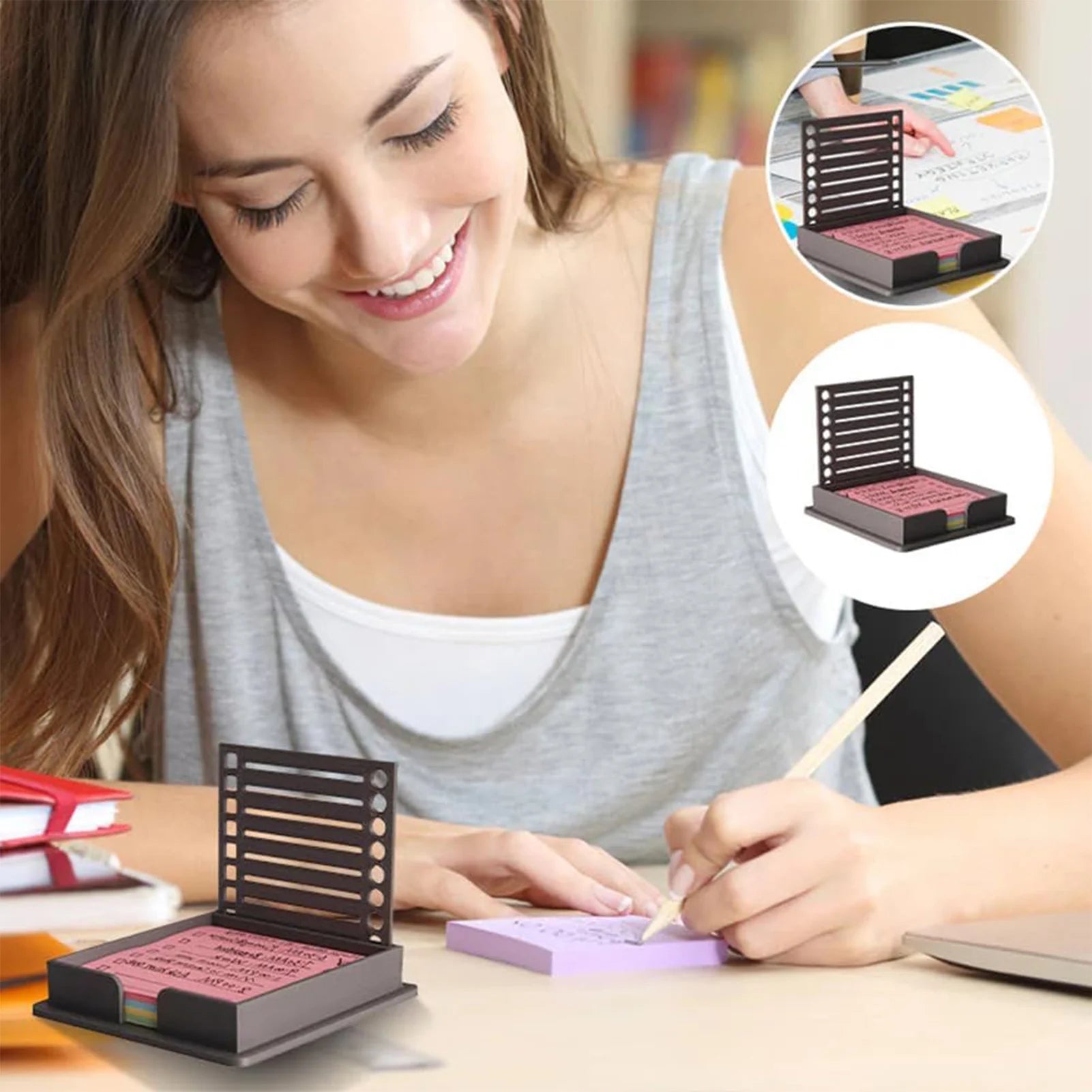 Stick Note Organizer Template Convenient Dock Design Easy to Store Template for Office & School Supplies Peaceful Pleasures Health and Wellness