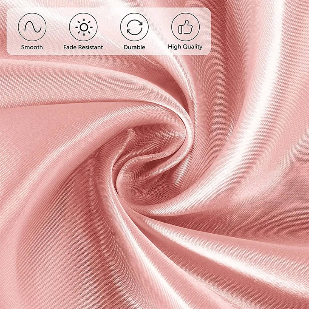Round Satin Tablecloth | Imitation Silk Banquet Table Cover