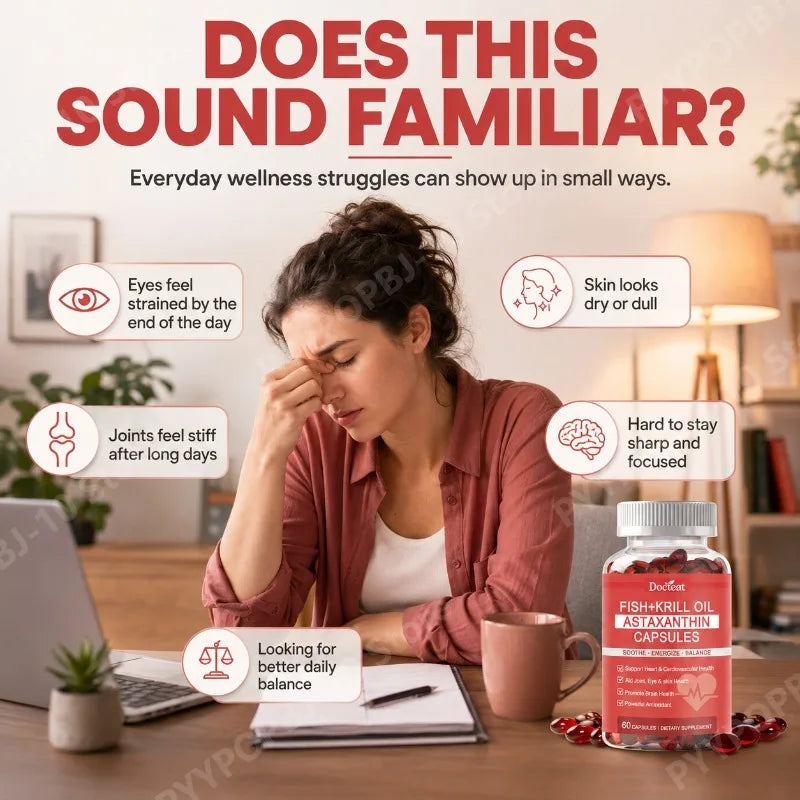Krill Oil with Astaxanthin & Marine Omega-3 | 60 Softgels
