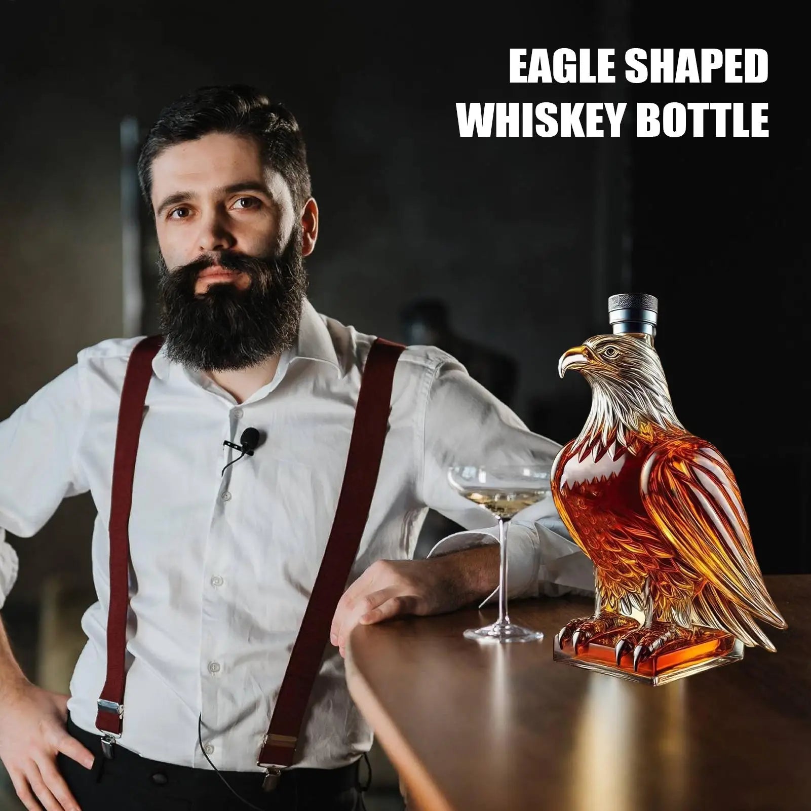 Eagle Whiskey Bottle Eagle Decanter Glass Whiskey Decanter Exquisite Eagle Liquor Bottle Fun Home Decoration for Holidays Peaceful Pleasures Health and Wellness