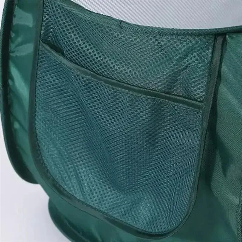 1pc Handy Laundry Mesh Popup Hamper, Foldable Lightweight Basket For Washing, Durable Clothing Storage Peaceful Pleasures Health and Wellness