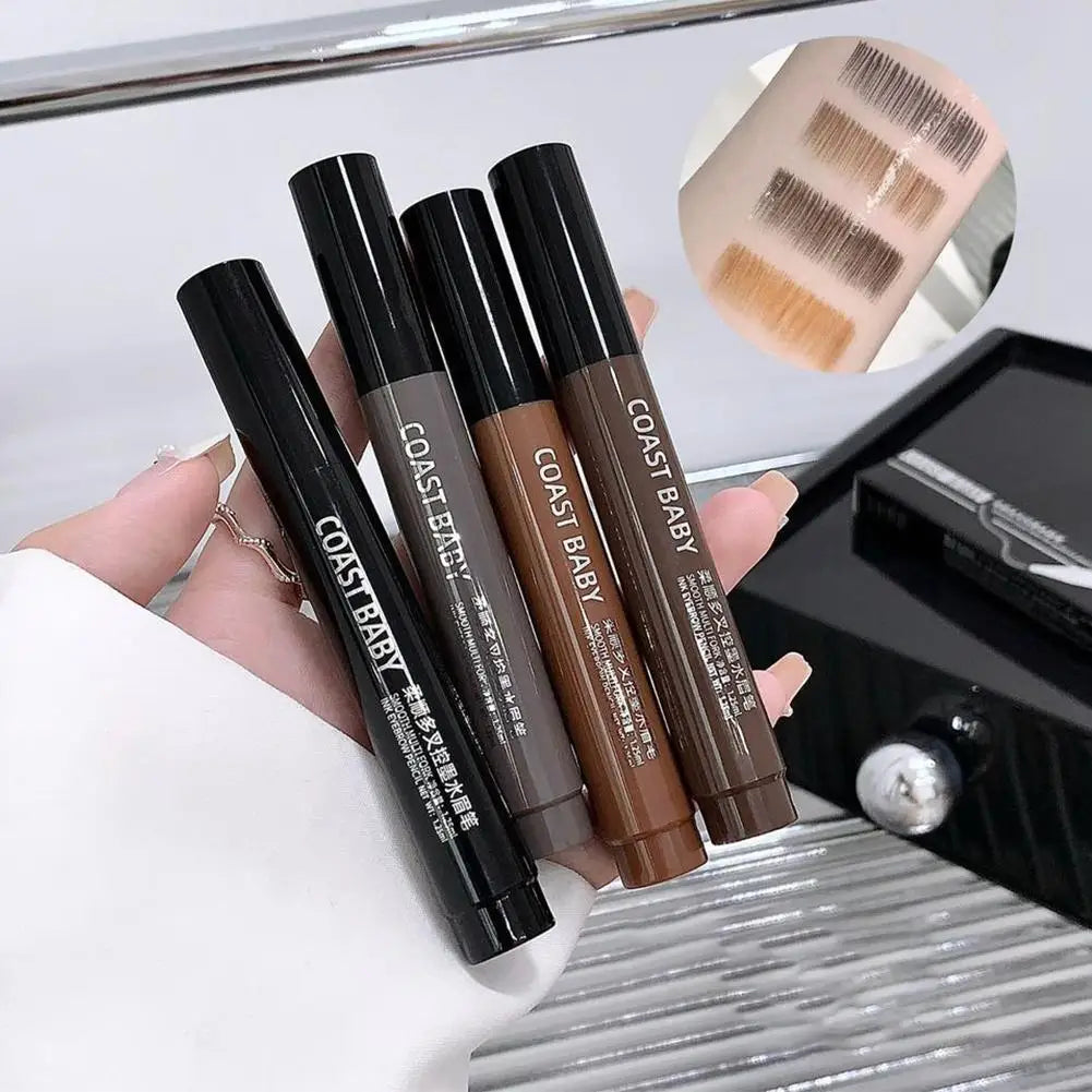 BIOAOUA 4-Pronged Waterproof Liquid Eyebrow Pencil – Long-Lasting