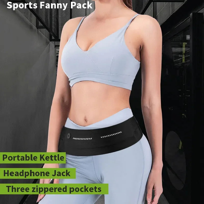 Sports Running Waist Belt Bag Ultra-Thin Waterproof Phone Pouch for iPhone 15 14 13 12 11 Pro Max AirPods Pro 3 Gym Workout Peaceful Pleasures Health and Wellness