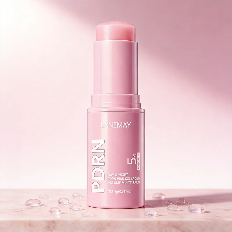 PDRN Pink Collagen Multi Balm Stick 9g Plumping Skin Care Stick Moisturizing Face Balm For Nourishing Dry Skin Essence Stick Peaceful Pleasures Health and Wellness