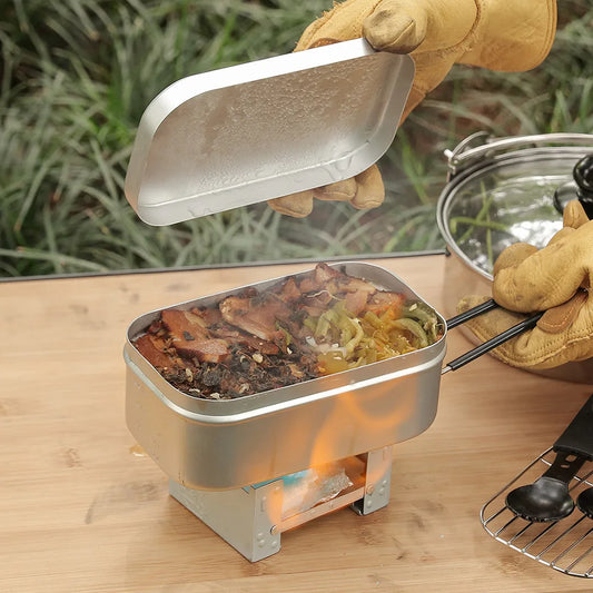 Aluminum Reheatable Camping Lunch Box Set with Lid & Handle Camping Lunch Box Peaceful Pleasures Health and Wellness