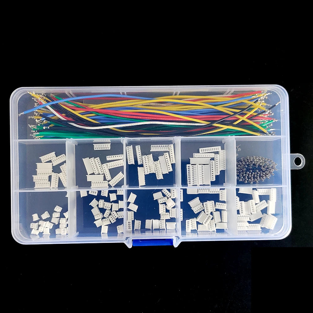 1Box Mini JST 1.25mm Connector Kit MX 1.25 Pitch 2/3/4/5/6/7/8/9/10 Pin Female Housing Pre-Crimped 28AWG Silicone Cables Wires Peaceful Pleasures Health and Wellness