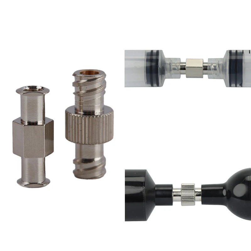 Metal Female-to-Female Luer Lock Coupler | Double Joint Adapter