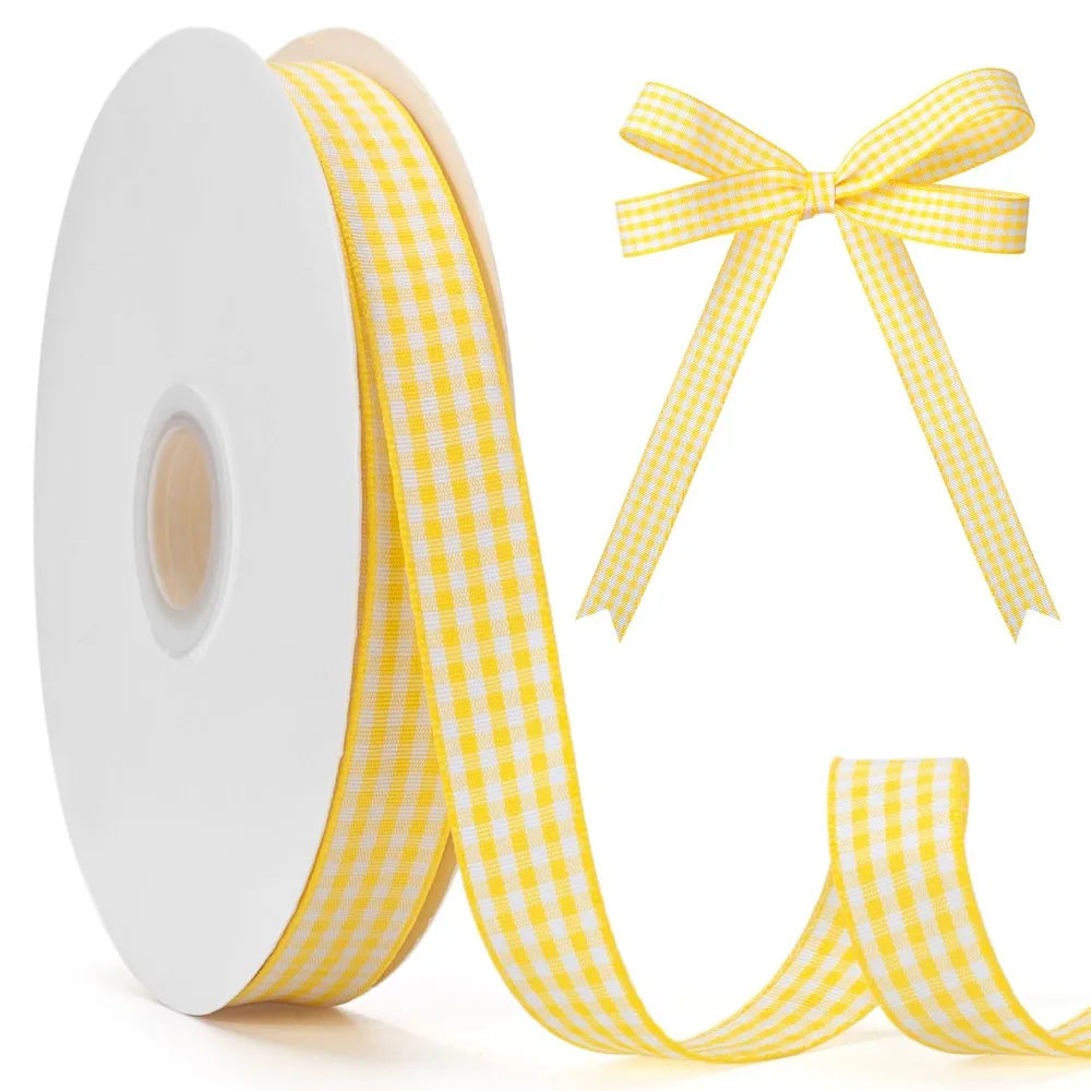 50 Yard Plaid Satin Ribbon Roll 2CM – Gift Wrapping & Weddings