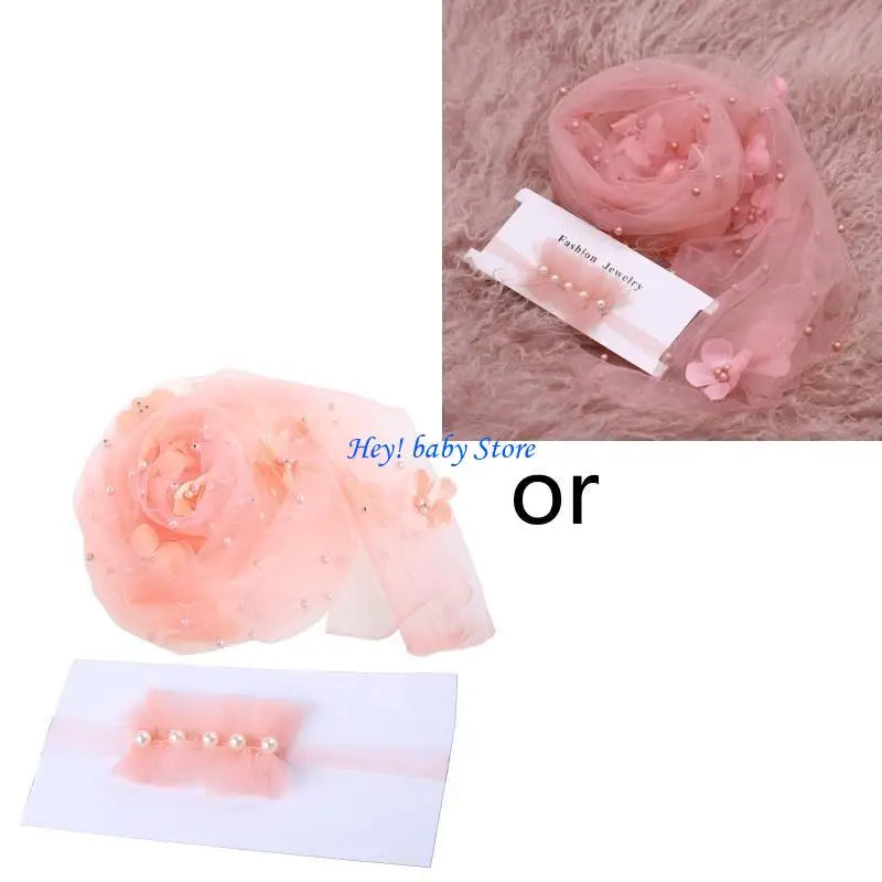 Newborn Baby Photography Props Wrap & Headband Set