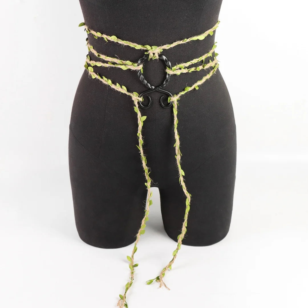 Medieval Long Knot Ring Belt Nordic Witch Rope Viking Revival Costume