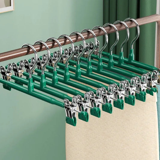 Stainless Steel Pants & Skirt Hangers with Adjustable Clips Clothes Hangers Oasis Select