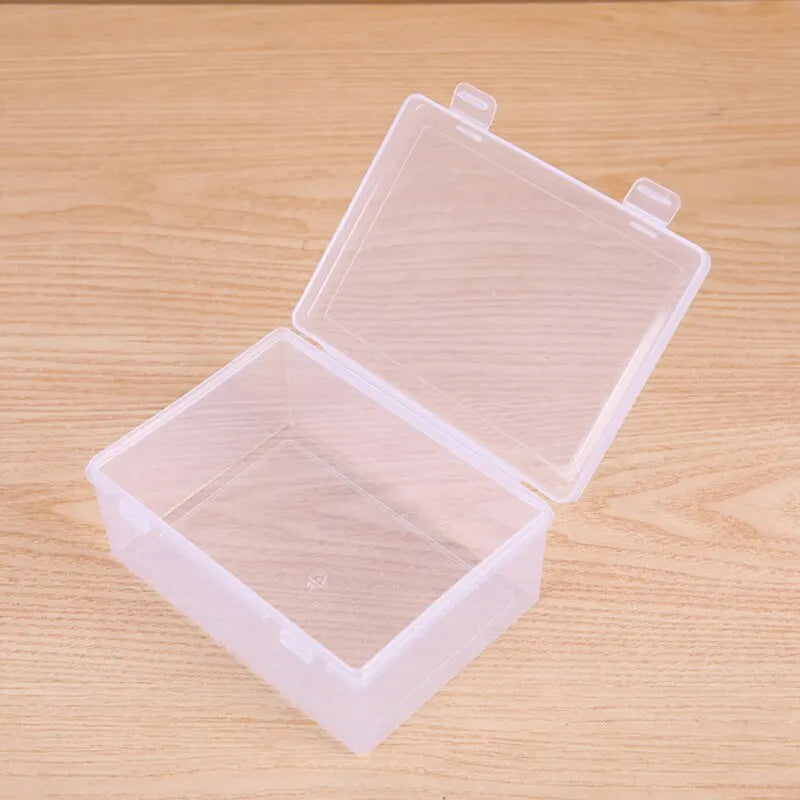 1PC Transparent PP Dual Fastened Transparent Display Box Jewelry Jewelry Container Jewelry Box Art DIY Parts Tool Storage Box Peaceful Pleasures Health and Wellness