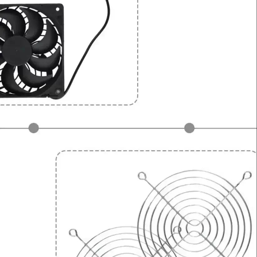 40W Solar Dual Exhaust Fan Kit – IP65 Waterproof, 3000 RPM