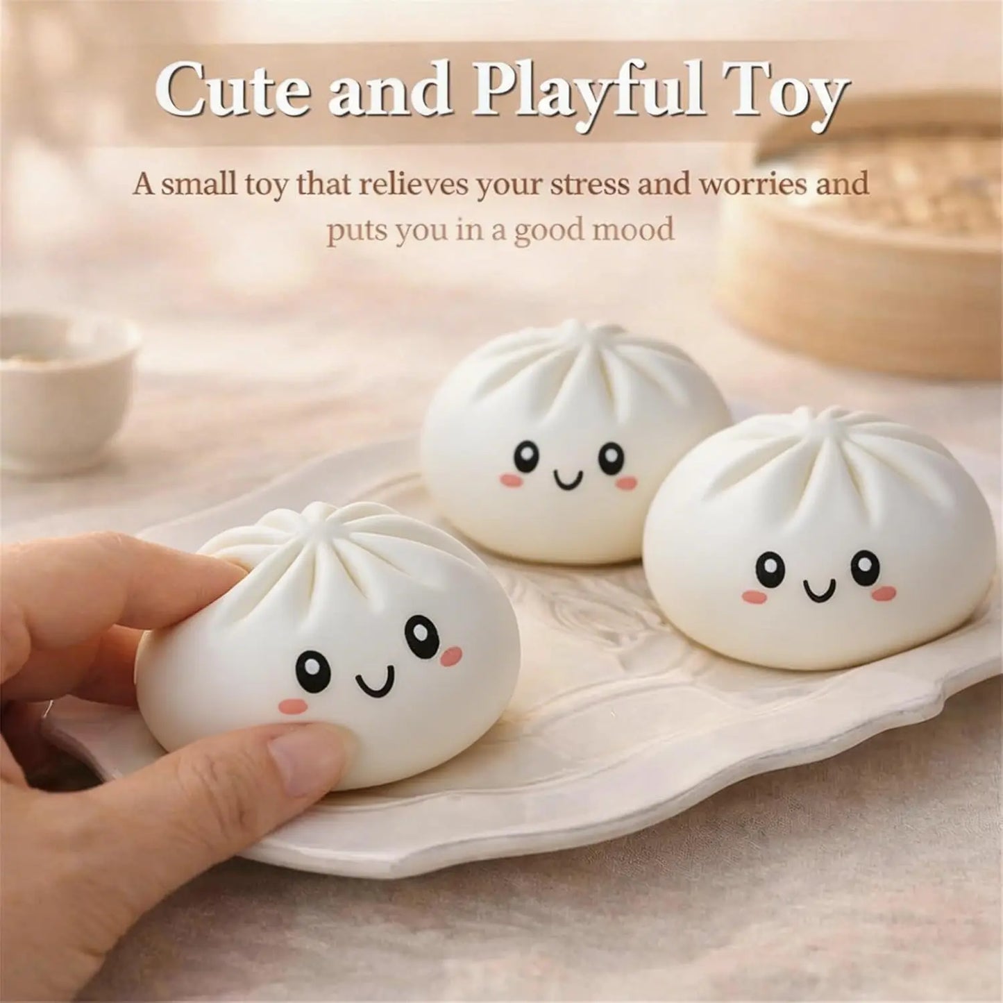 Dumpling Squishy Stress Ball – Slow Rising Fidget Toy | Gift