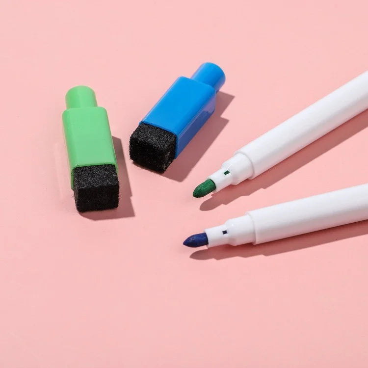 8 Colours Magnetic Whiteboard Marker Multi-colour Water-based Pen Can
