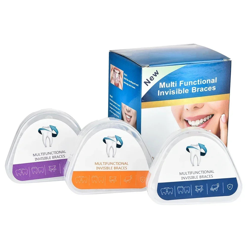 3-Stage Transparent Teeth Aligners - Orthodontic Dental Braces for Adults, DIY Tooth Straightening Corrector Kit Peaceful Pleasures Health and Wellness 3in1-Set