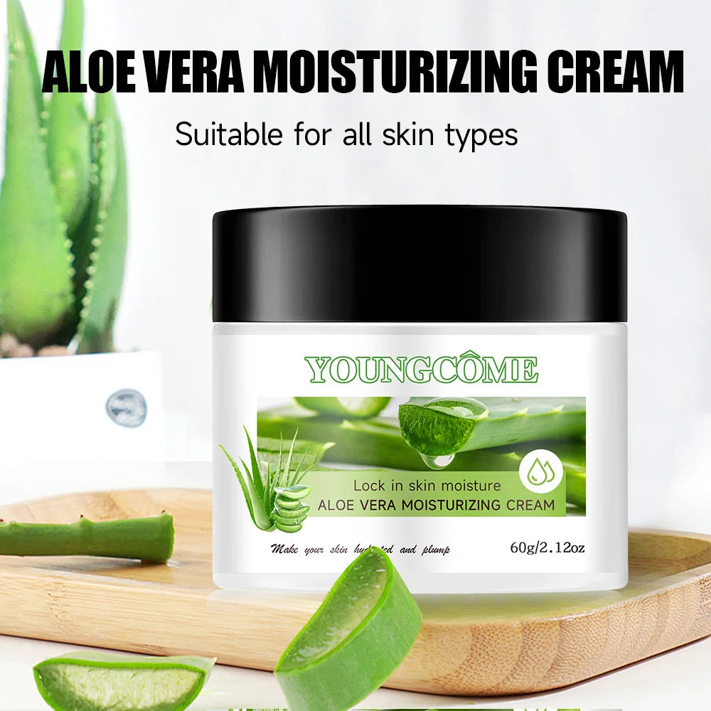Aloe Vera Face Cream Hyaluronic Acid – Anti-Wrinkle & Pore Care Aloe Vera Face Cream Peaceful Pleasures Health and Wellness