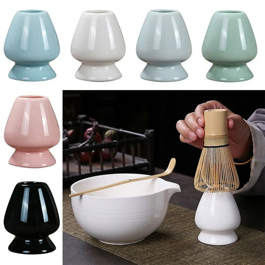 Ceramic Matcha Chasen Holder | Bamboo Whisk Stand for Tea Set Matcha Whisk Stand Peaceful Pleasures Health and Wellness