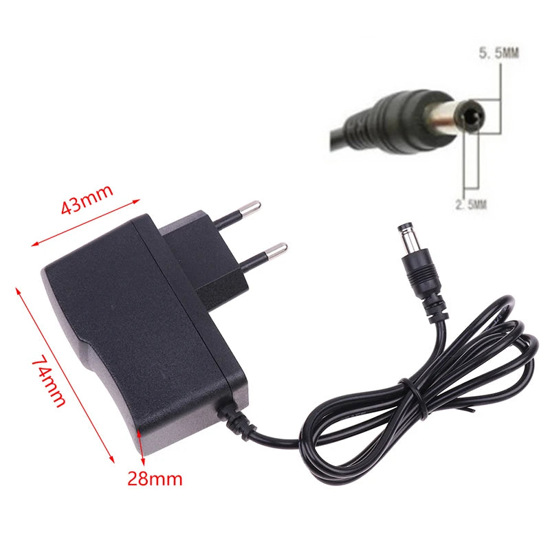 EU Plug Reverse Polarity Charger Adaptor AC 100V-240V Converter Negative Inside Switch AC DC 9V 1A 1000ma Power Adapter Supply Peaceful Pleasures Health and Wellness