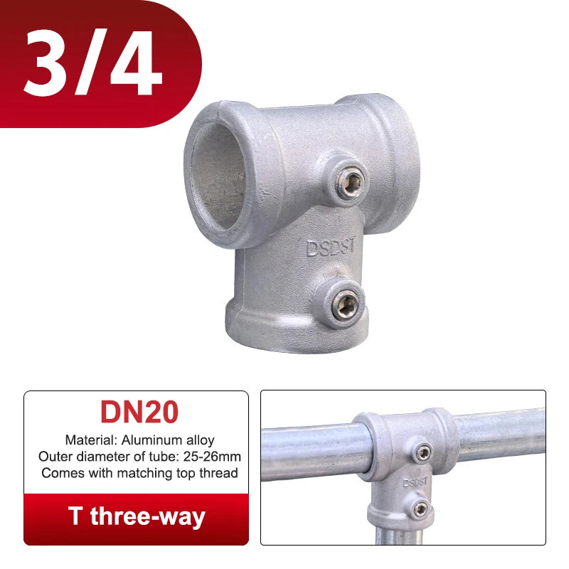 3D Fitting Connection FastenerAluminum Alloy Connector Elbow Tee Base Flat 20/25mm Steel Tube Shelf Parts Peaceful Pleasures Health and Wellness 14