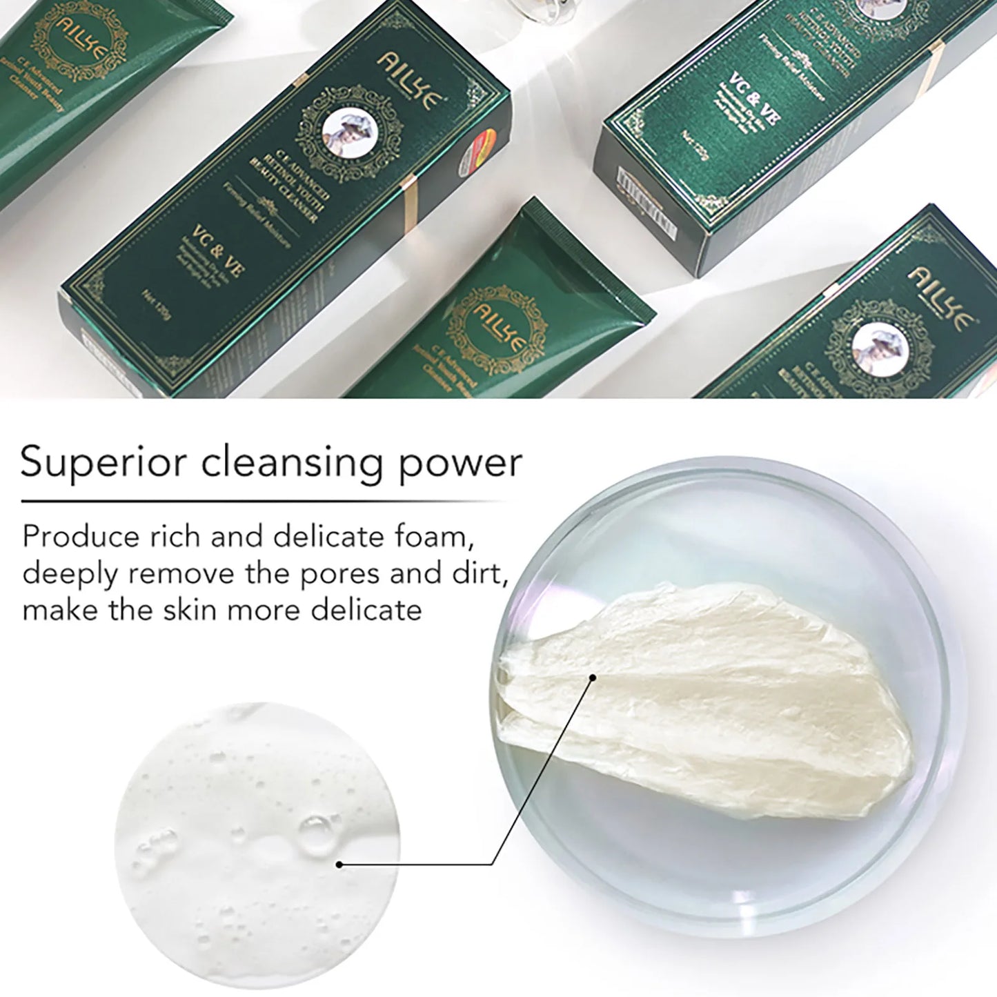 AILKE Retinol & Vitamin C Facial Cleanser – All Skin Types