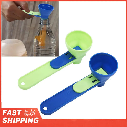Protein Powder Funnel Scoop ABS Spill Proof Sliding Spoon Coffee Peaceful Pleasures Health and Wellness