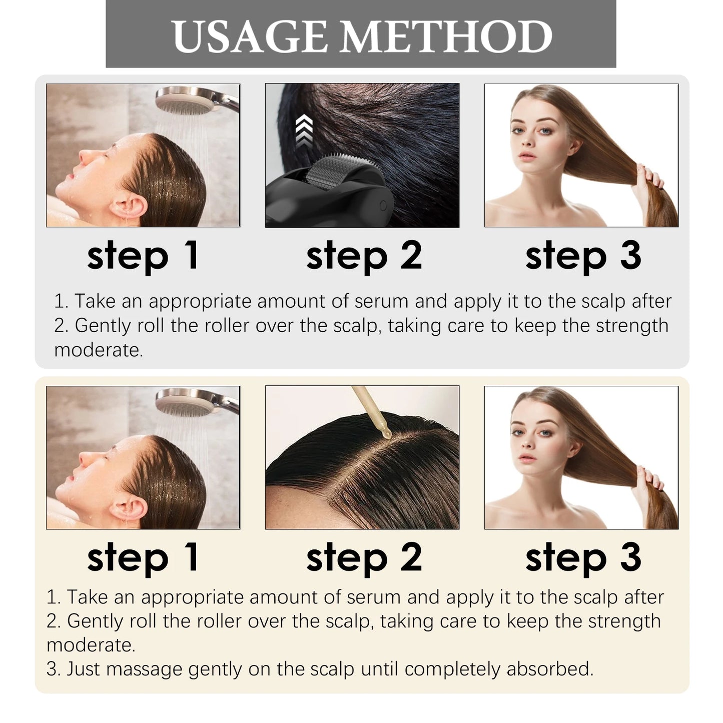 He Shou Wu Ginseng Hair Scalp Serum & Roller Set