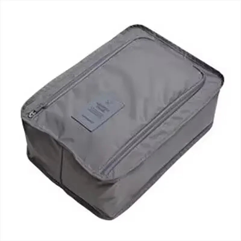 Portable Shoe Bags Travel Holds Multifunction Waterproof Folding Storage High Capacity Shoe Pouch Organizer Peaceful Pleasures Health and Wellness Light Grey