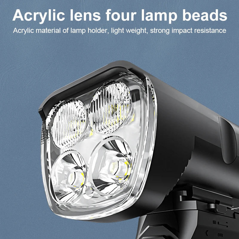 X-TIGER 1600LM Rechargeable Bike Front Light – 6400mAh LED