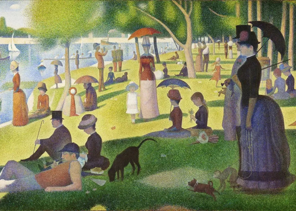 Georges Seurat Sunday Afternoon Canvas Print | Wall Art Décor Canvas Art Print Peaceful Pleasures Health and Wellness
