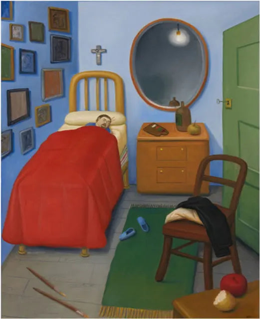 Botero Fat Couple Dancing Canvas Wall Art | Unframed Print