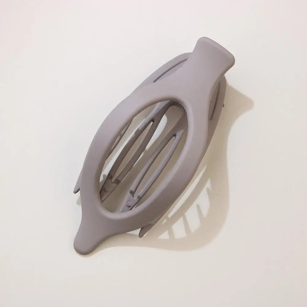 Large Hair Claw Clip Matte Solid Color Leaf Duckbill Hair Clamps Hollowed Oval Hairpin for Women Thin Thick Hair Fashion Hairpin Peaceful Pleasures Health and Wellness