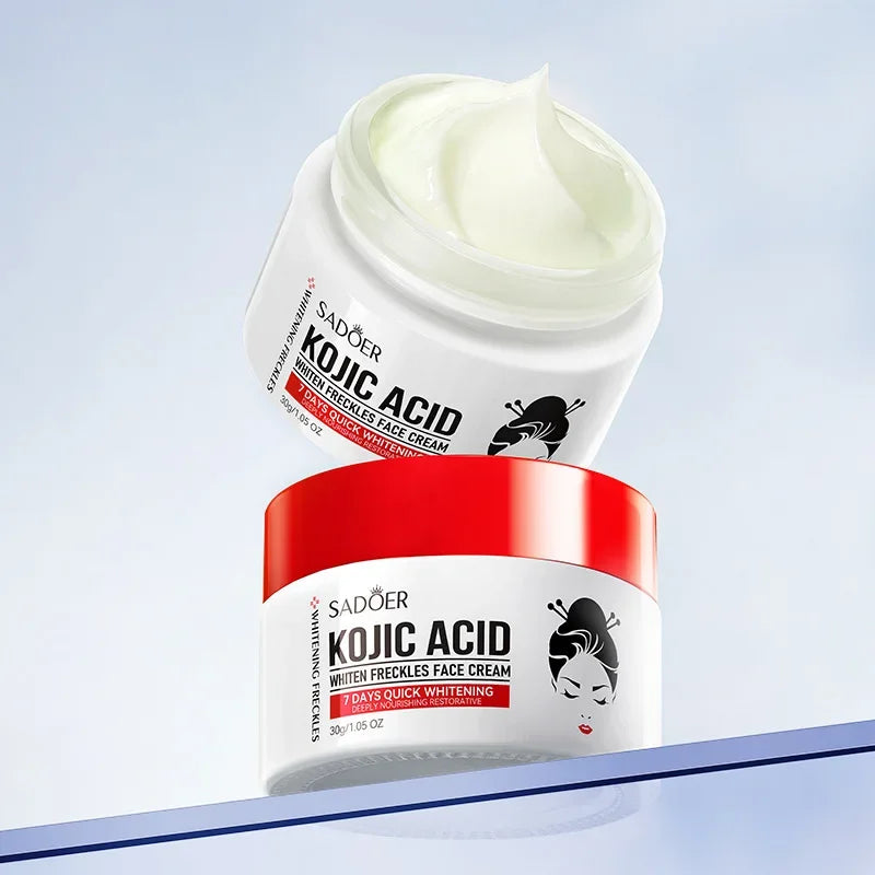 1/2/4pcs SADOER Kojic Acid Face Cream Moisturizing Freckle Removing Creams Brightening Hydrating Facial Cream Skin Care Products Peaceful Pleasures Health and Wellness