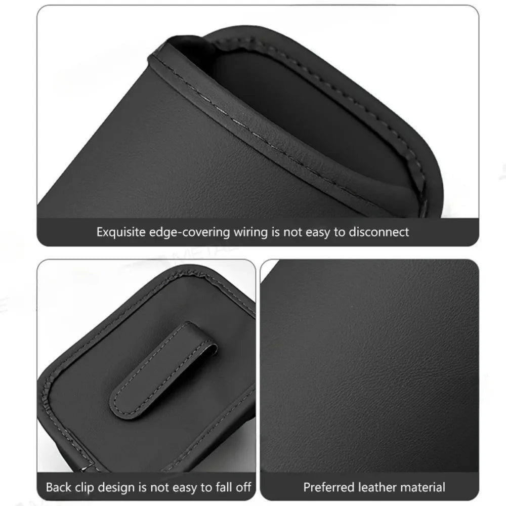 Leather Car Door Cup Holder & Back Seat Organizer