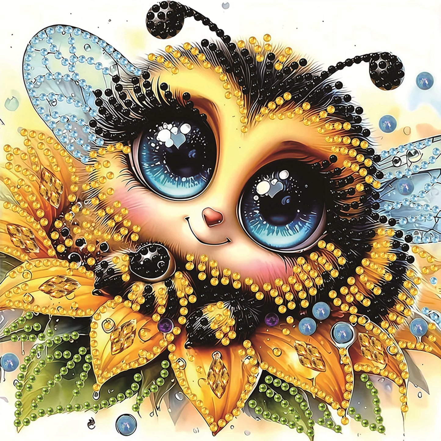 Animals Special Shaped 5D DIY Partial Drill Diamond Art Kit for Adults DIY Gift Home Decor Crystal Diamond Art 11.81 X11.81inch Peaceful Pleasures Health and Wellness Sunflower