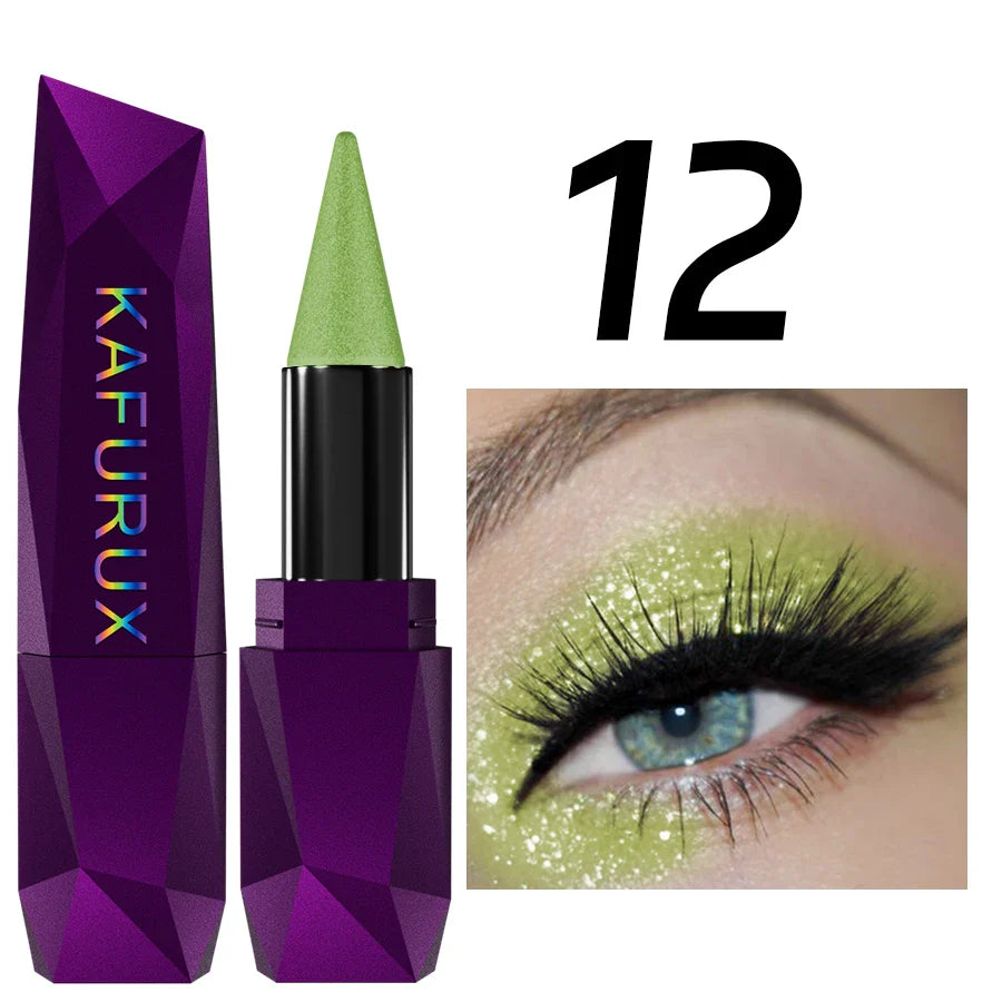 KAFURUX 25-Color Pearlescent Eyeshadow Stick – Waterproof