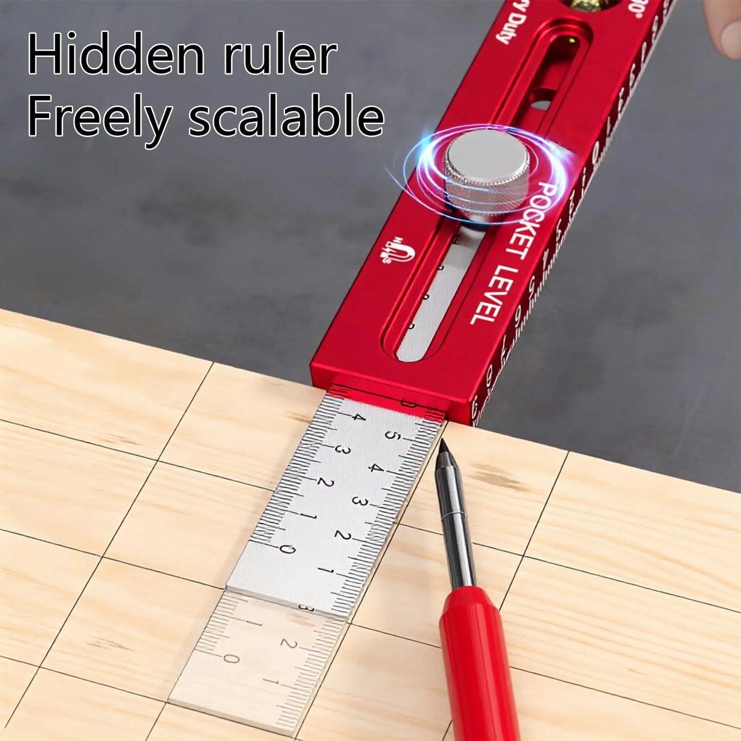 Aluminum Precision Woodworking Ruler | Inch & Metric T-Track
