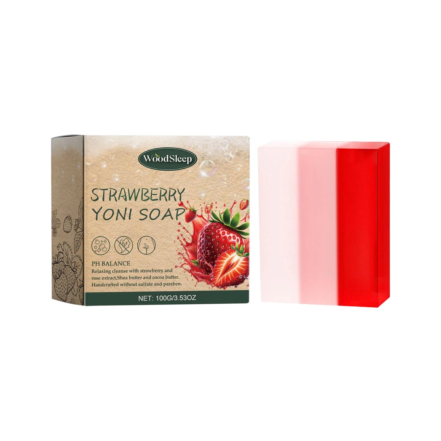Yoni Bar Soap – pH Balance Feminine Wash | Strawberry Scent