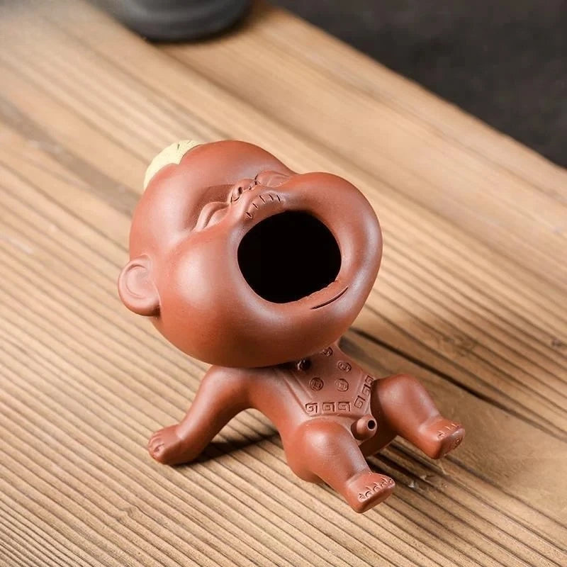 Creative Purple Clay Urine Children's Tea Pet Home Care Tea Stand Decoration Fun Urine Doll Tea Play Kung Fu Tea Set Accessories Peaceful Pleasures Health and Wellness