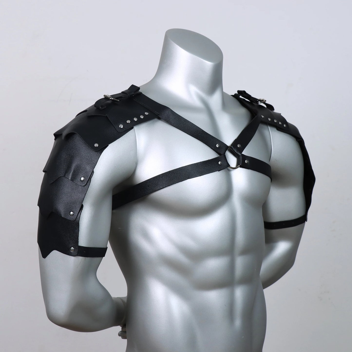 Leather Medieval Shoulder Pauldron Knight Adjustable Buckle Punk