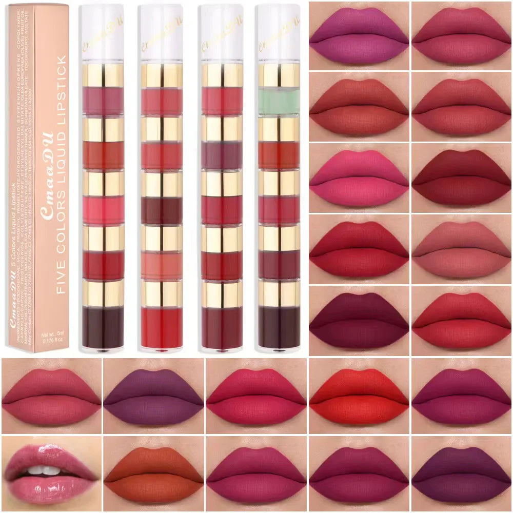 CMAADU Matte Lip Stain – Long-Lasting Waterproof Lip Gloss